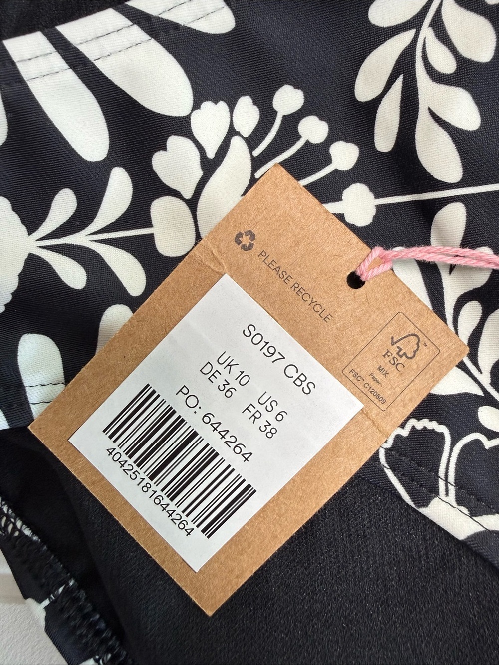Boden Swim Bottom Womens US 6 Classic Bikini Black White NEW - Picture 2 of 2